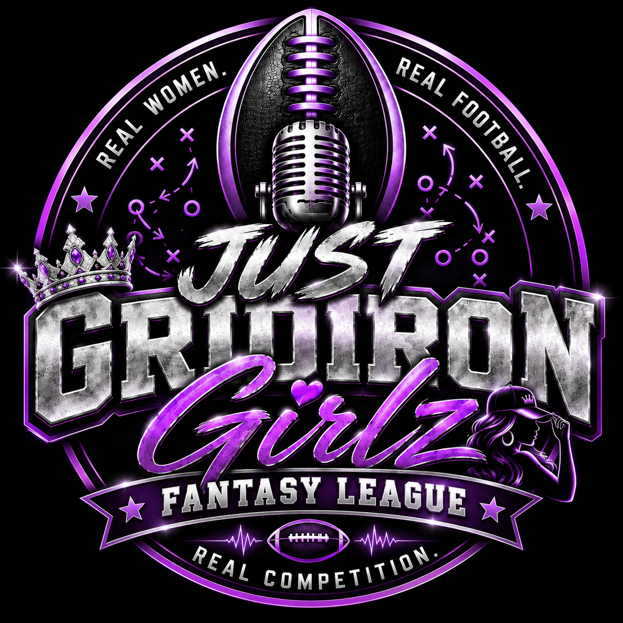 Just Gridiron Girlz Fantasy League logo